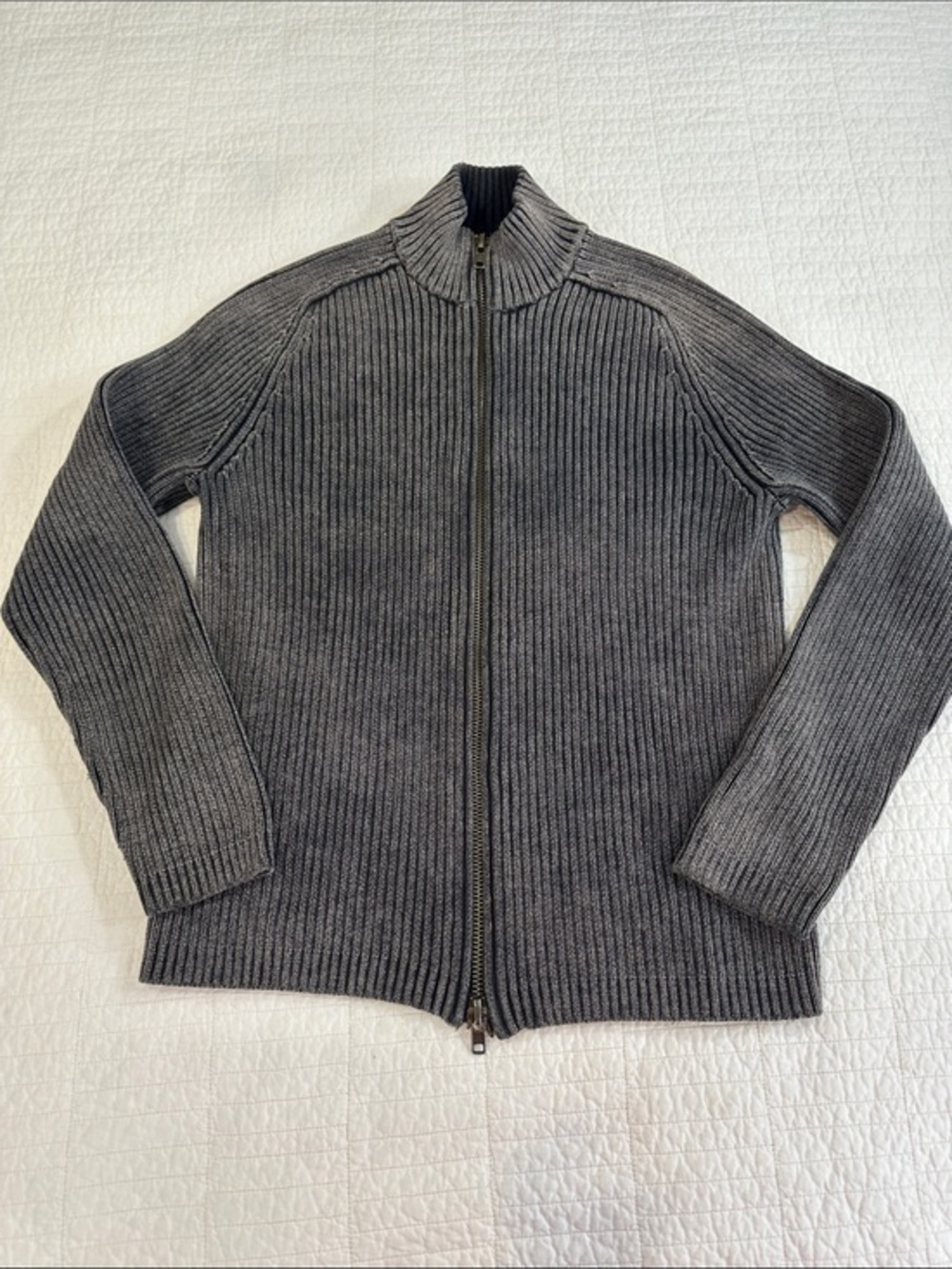Express Mens Ribbed, Zip Up Sweater - Size M - EUC